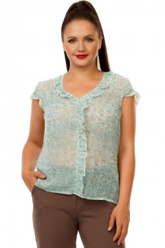 Лёгкая блузка с эффектом полупрозрачности Liza Fashion