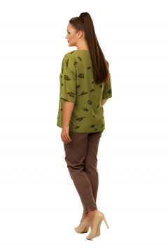 Лаконичная блуза покроя кимоно Liza Fashion(фото4)