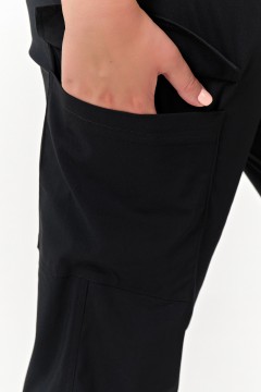 Модные чёрные брючки-карго Diana(фото6)