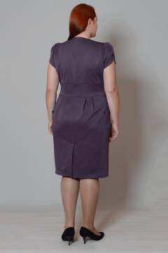 Изысканное однотонное платье  Avigal(фото3)