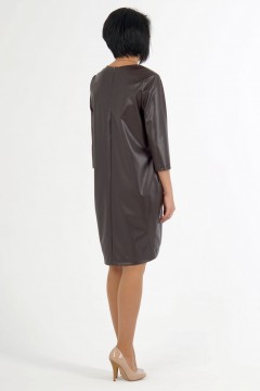 Модное платье тёмно-шоколадного оттенка Ajour(фото4)