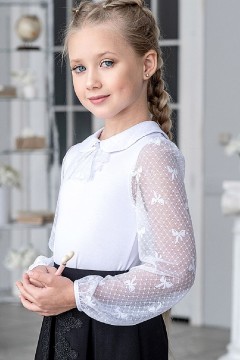 Прекрасная блузка для девочки ТБ-2102-1 Alolika(фото2)