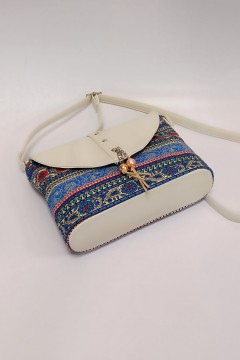 Красивая летняя сумка Carino беж-этно  Chica rica(фото2)