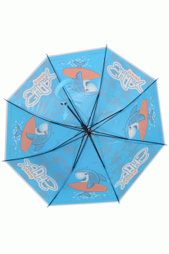 Зонтик голубой с акулой 058D-918D Familiy(фото3)