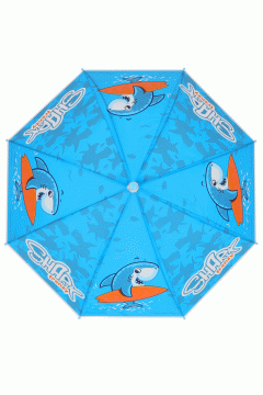 Зонтик голубой с акулой 058D-918D Familiy(фото2)