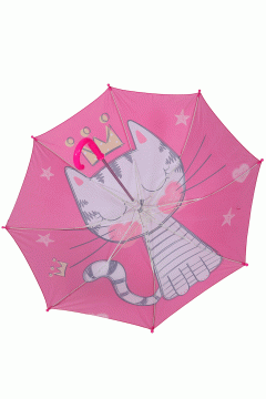 Зонтик розовый с кошкой 215-209 Familiy(фото3)
