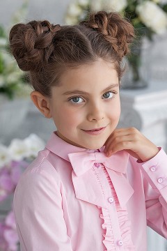 Чудесная блузка для девочки БЛ-1701-3 Alolika(фото2)