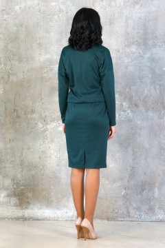 Тёмно-зелёное женское платье Ajour(фото4)