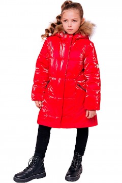 Яркое пальто для девочки 330-21з-2 Batik