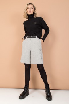 Драповые женские шорты с вышивкой Priz(фото2)