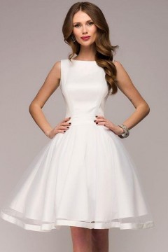 Белое платье с вырезом на спине 44 размера 1001 dress