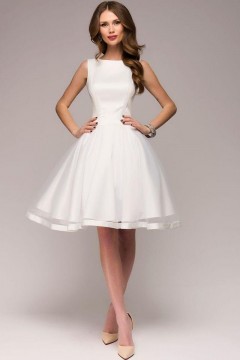 Белое платье с вырезом на спине 44 размера 1001 dress(фото4)