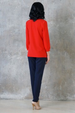 Красная женская блуза Ajour(фото4)