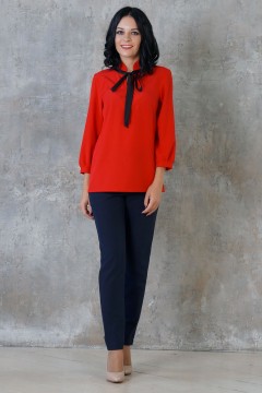 Красная женская блуза Ajour(фото2)