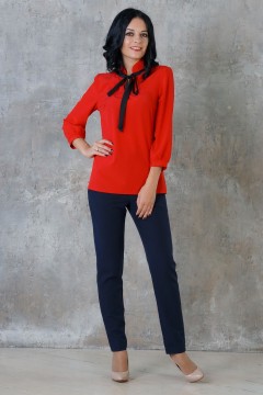 Красная женская блуза Ajour(фото3)
