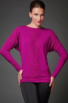 Трикотажная блуза модного цвета Рафинад 54 размера Art-deco