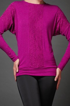 Трикотажная блуза модного цвета Рафинад 54 размера Art-deco(фото3)