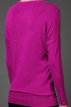 Трикотажная блуза модного цвета Рафинад 54 размера Art-deco(фото4)