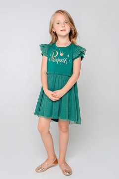 Праздничное платье для девочки К 5704/темно-зеленый платье Crockid(фото2)