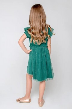 Праздничное платье для девочки К 5704/темно-зеленый платье Crockid(фото3)