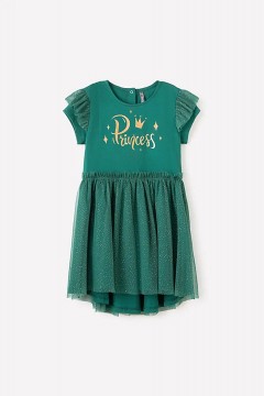 Праздничное платье для девочки К 5704/темно-зеленый платье Crockid(фото4)