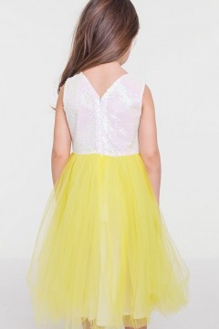Милое платье для девочки Vulpes жёлтый Familiy(фото3)