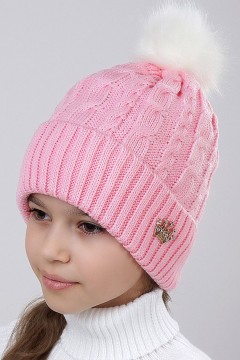 Прекрасная шапка для девочки 713175ак флис Clever kids