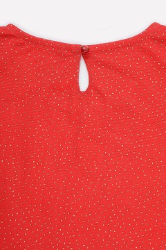 Нарядное платье для девочки К 5579/2/насыщенно-красный платье Crockid(фото3)