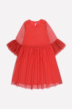 Нарядное платье для девочки К 5579/2/насыщенно-красный платье Crockid