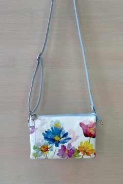 Практичная женская сумка Lilo небесно-голубой цветы Chica rica(фото4)