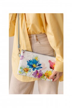 Практичная женская сумка Lilo небесно-голубой цветы