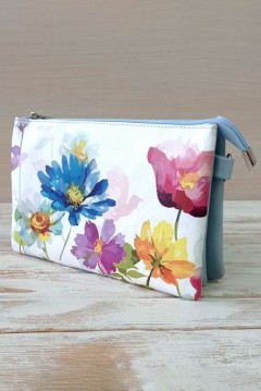 Практичная женская сумка Lilo небесно-голубой цветы Chica rica(фото2)