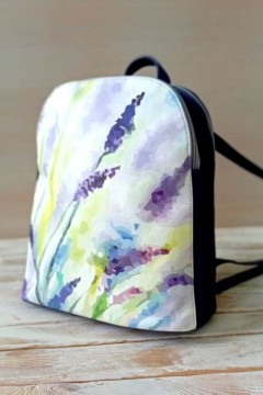 Модный женский рюкзак Arco сиреневый цветы  Chica rica
