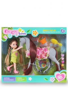 Игрушка лошадь с куклой и аксессуарами 53816 Familiy