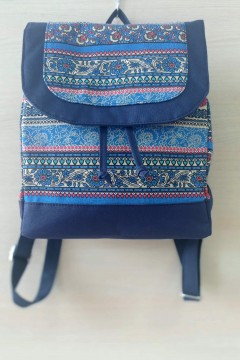 Лёгкий рюкзак из текстиля Ganso бохо-синий  Chica rica(фото3)