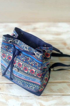 Лёгкий рюкзак из текстиля Ganso бохо-синий  Chica rica(фото2)