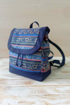 Лёгкий рюкзак из текстиля Ganso бохо-синий  Chica rica