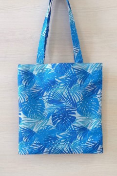 Удобная женская сумка шоппер голубые пальмы  Chica rica(фото2)