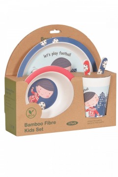 Набор детской посуды из 5 пр., бамбуковое волокно DS50443BF(S/5) Футбол Bambooware Familiy