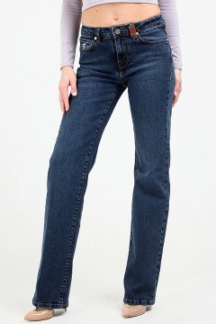 Лаконичные женские джинсы 218001 50 размера F5(фото3)
