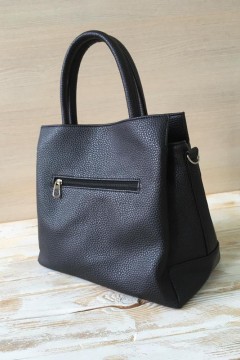 Повседневная элегантная сумка Eleganta чёрный с темной строчкой  Chica rica(фото2)