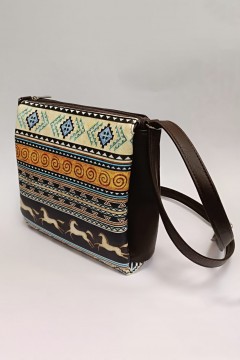 Модная женская сумка Nata коричневая Африка Chica rica