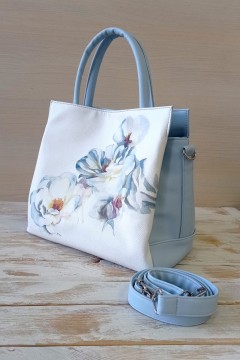 Удобная женская сумка Eleganta небесно-голубой Цветы  Chica rica