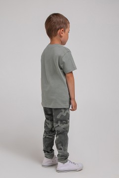 Стильные брюки для мальчика КР 400350/зеленый чай, милитари в полоску к334 брюки Crockid(фото2)