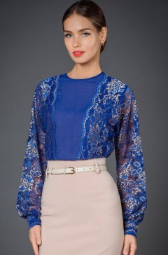Блуза с длинными рукавами Гера 50 размера Art-deco