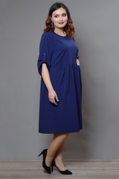 Однотонное модное платье 66 размера Avigal(фото2)