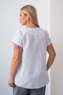 Удобная однотонная блуза Novita(фото3)