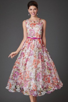 Нежное шифоновое платье Янтарное 44 размера Art-deco