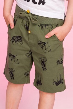 Удобные шорты для мальчика 387SS22 Vulpes Хаки Familiy(фото2)