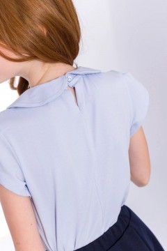 Прекрасная блузка для девочки 669/2SC22 Vulpes Голубой Familiy(фото4)